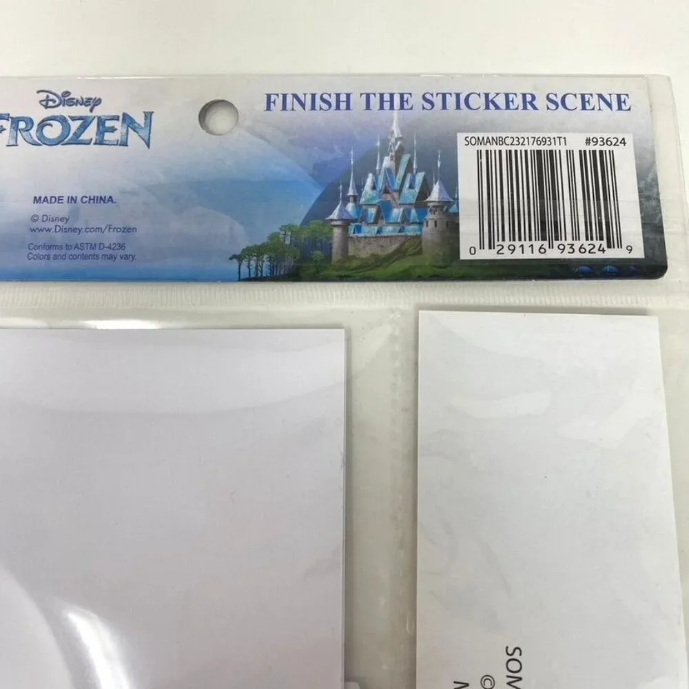 Disney 2 Pack Frozen/ Cars Finish The Sticker Scene Ages 3+ Road Trips Activity